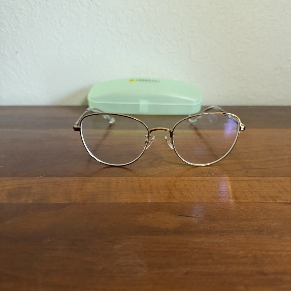 Coach HC5137 Shiny Rose Gold Round Cat Eye Glasses 53-18-140 FRAMES ONLY